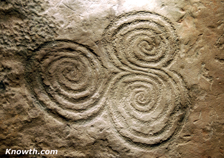 Triskele symbol from Newgrange interior