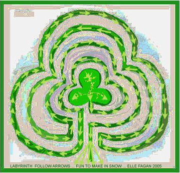 Shamrock Labyrinth by Elle Fagan