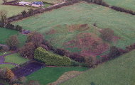 Aerial view of the mound at Dowth