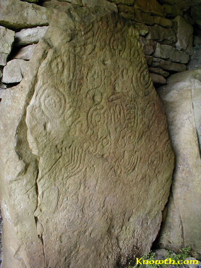 Orthostat from the passage of Cairn T at Loughcrew