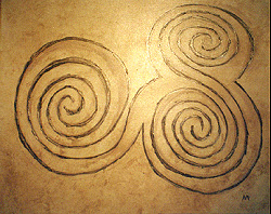 Newgrange Petroglyph Painting by M.P.Gollon