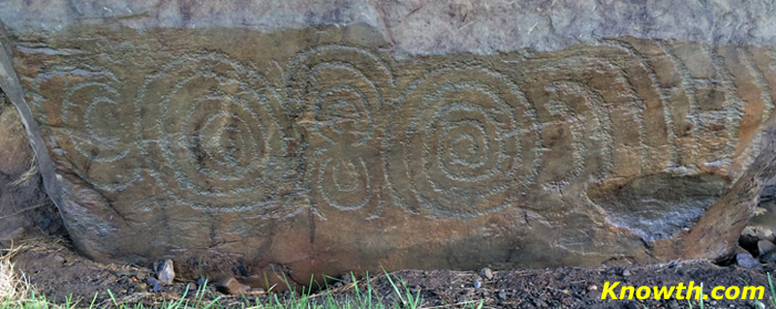 Symbols on Knowth Kerbstone K65