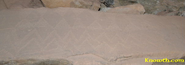 Corbel on the south side of the west recess - New Grange