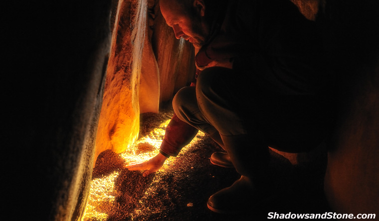 Winter Solstice Sunbeam inside Newgrange